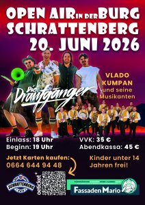 Sportfest 2026 mit Die Draufgänger am 20. June 2026 @ Kellergasse Burg.