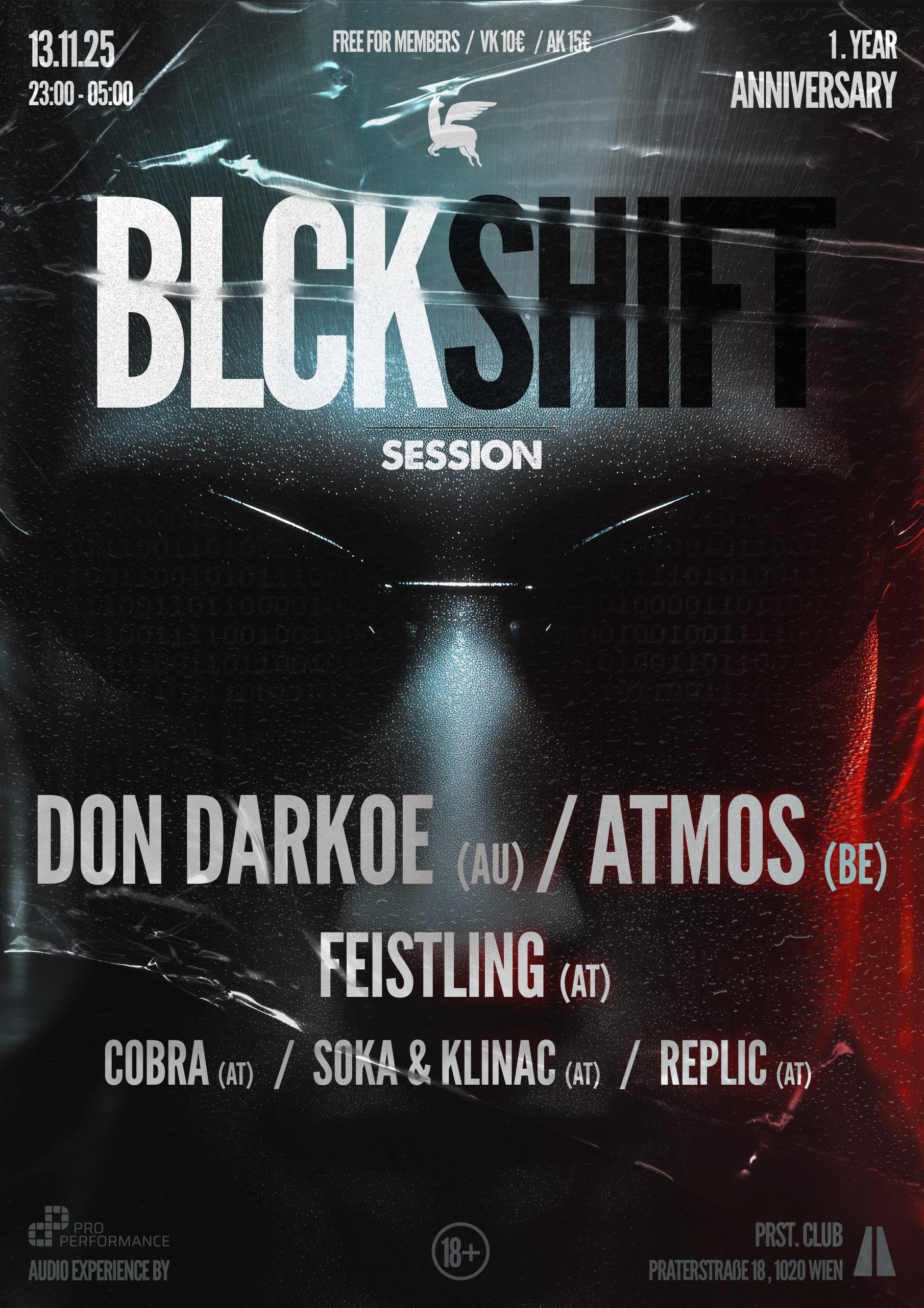 BLCKSHIFT ANNIVERSARY SESSION am 13. November 2025 @ Praterstrasse / PRST.