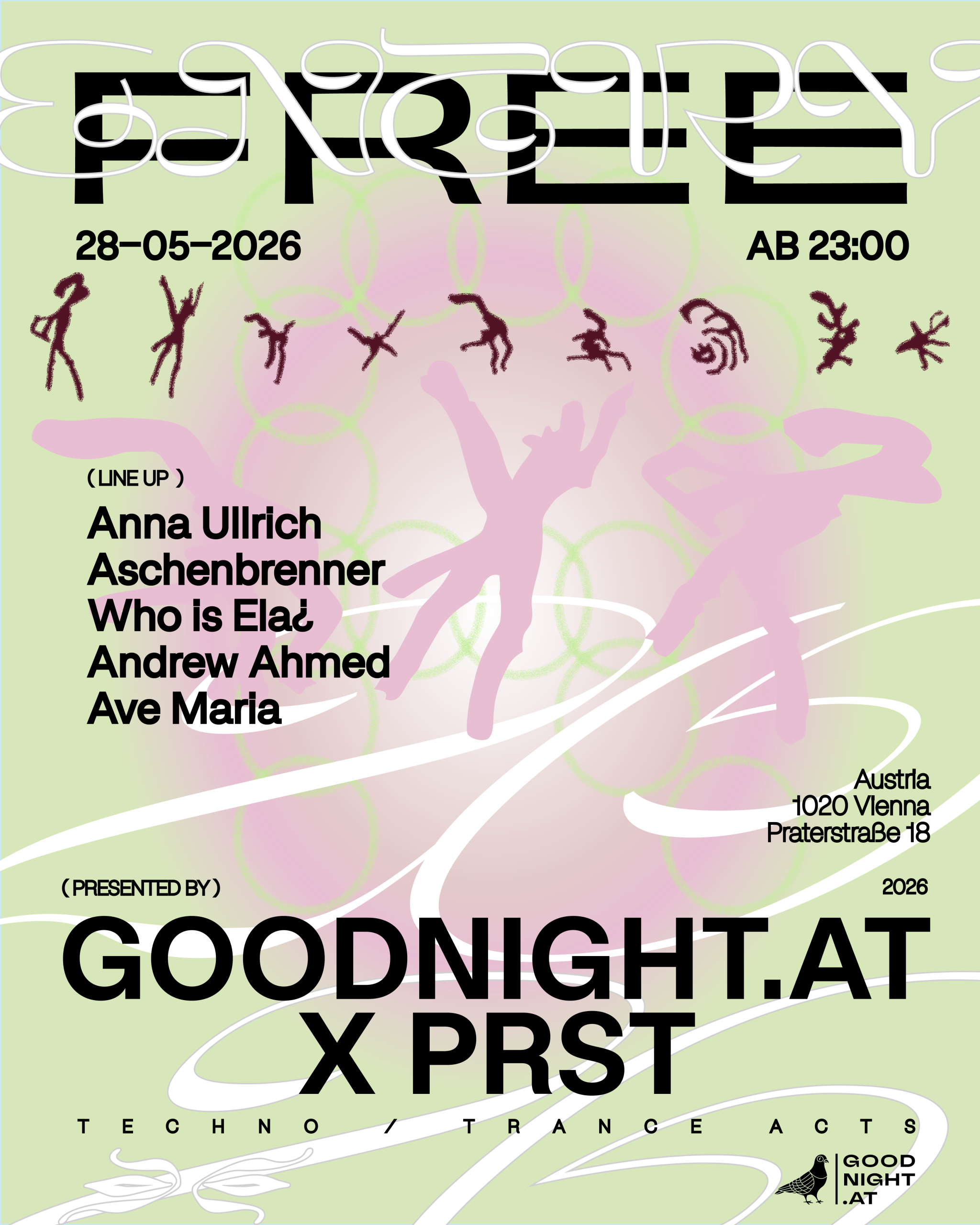 FREIFLUG X GOODNIGHT.AT x PRST am 28. May 2026 @ Praterstrasse / PRST.