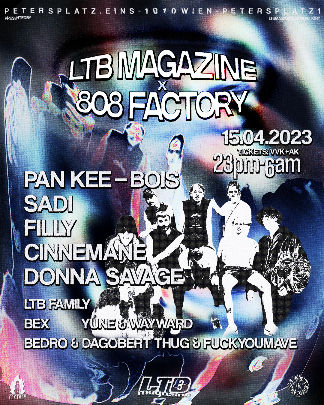 LTB Magazine x 808Factory am 15. April 2023 @ petersplatz.eins. LTB Magazine x 808Factory am 15. April 2023 @ petersplatz.eins.