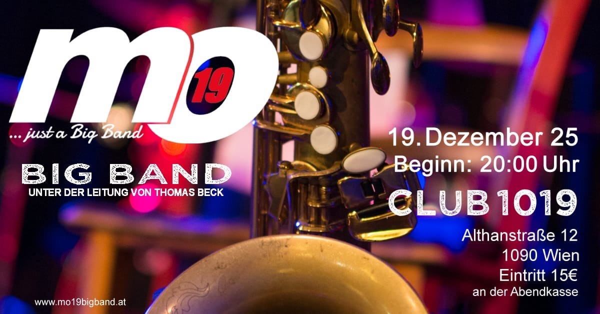 mo19 Big Band am 19. December 2025 @ Club 1019.