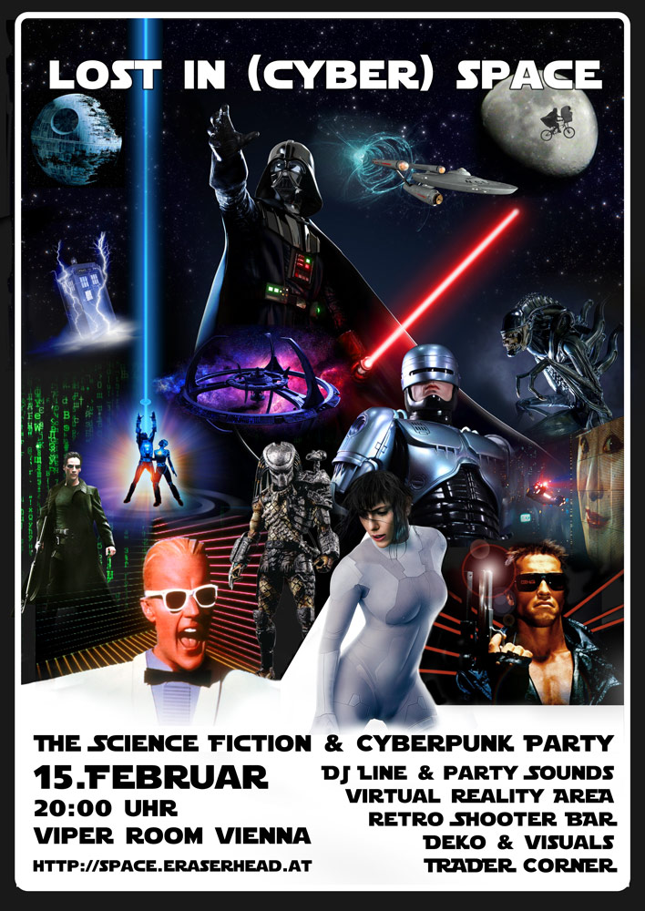 Lost in (Cyber) Space - The Science Fiction & Cyberpunk Party am 15. February 2020 @ Viper Room. Lost in (Cyber) Space - The Science Fiction & Cyberpunk Party am 15. February 2020 @ Viper Room.