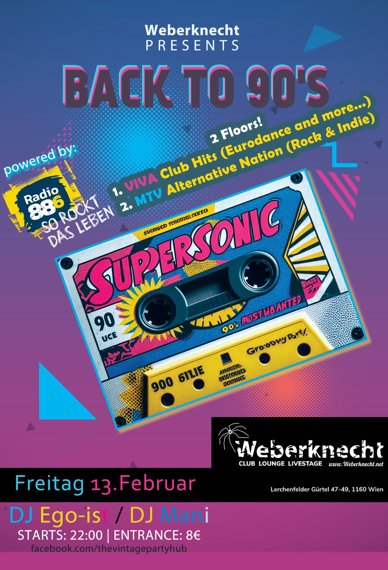 Supersonic - 90s most wanted am 13. February 2026 @ Weberknecht.