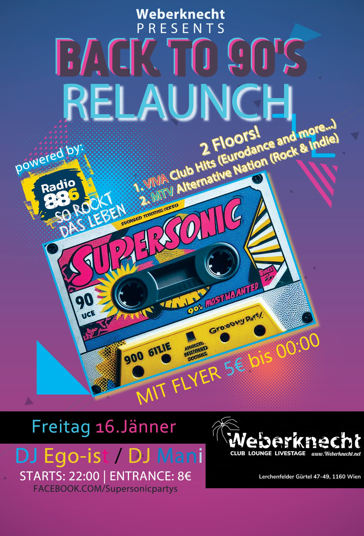 Supersonic - The Big Relaunch! am 16. January 2026 @ Weberknecht.