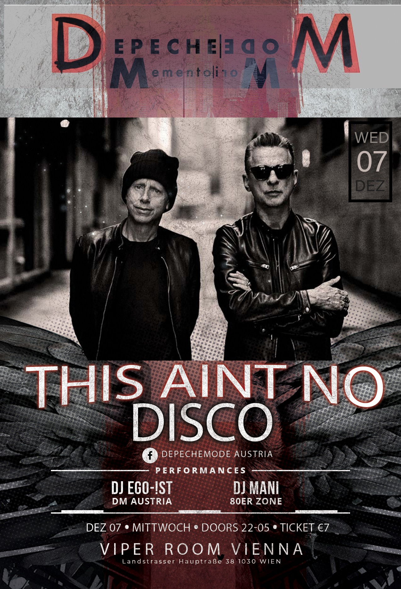 This ain't no Disco - Depeche Mode / 80's Party am 7. December 2022 @ Viper Room.