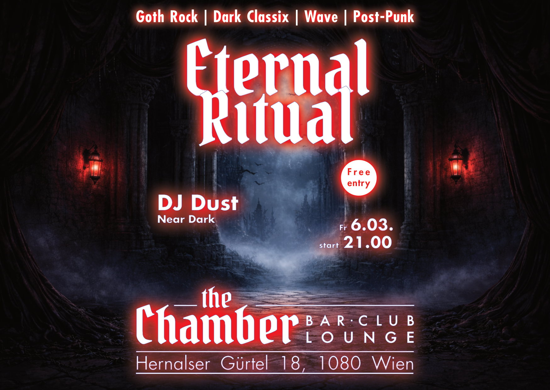 Eternal Ritual am 6. March 2026 @ the Chamber – Bar | Club | Lounge.