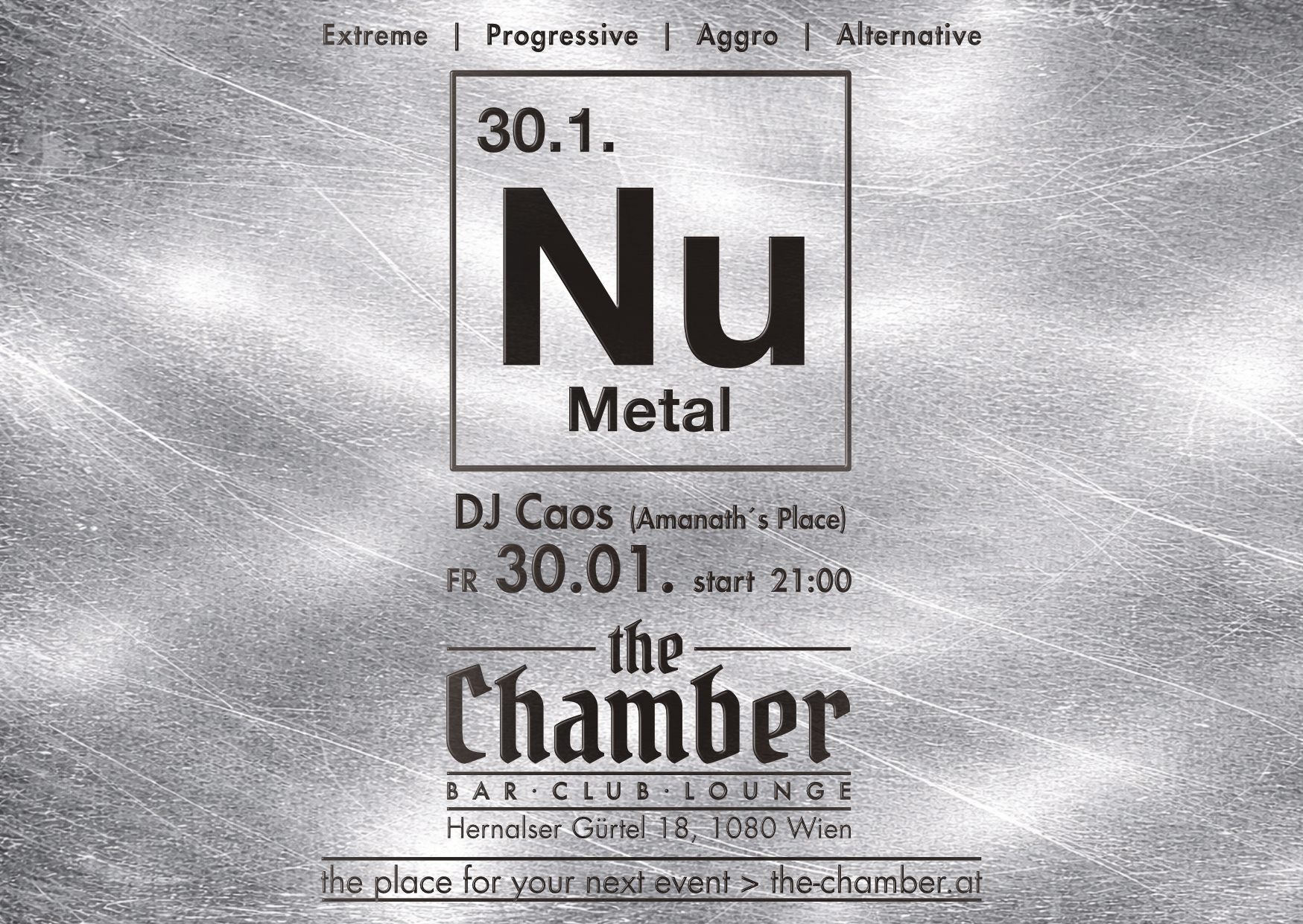Nu Metal am 30. January 2026 @ the Chamber – Bar | Club | Lounge.