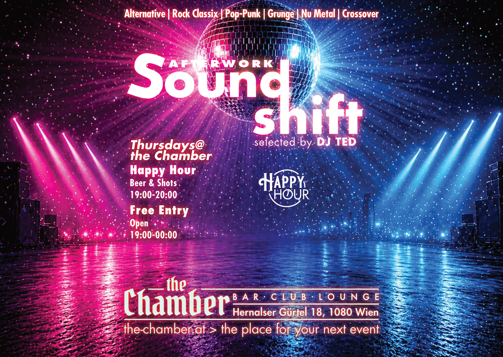 SoundShift - Afterwork X-Over - ESC Special am 14. May 2026 @ the Chamber – Bar | Club | Lounge.