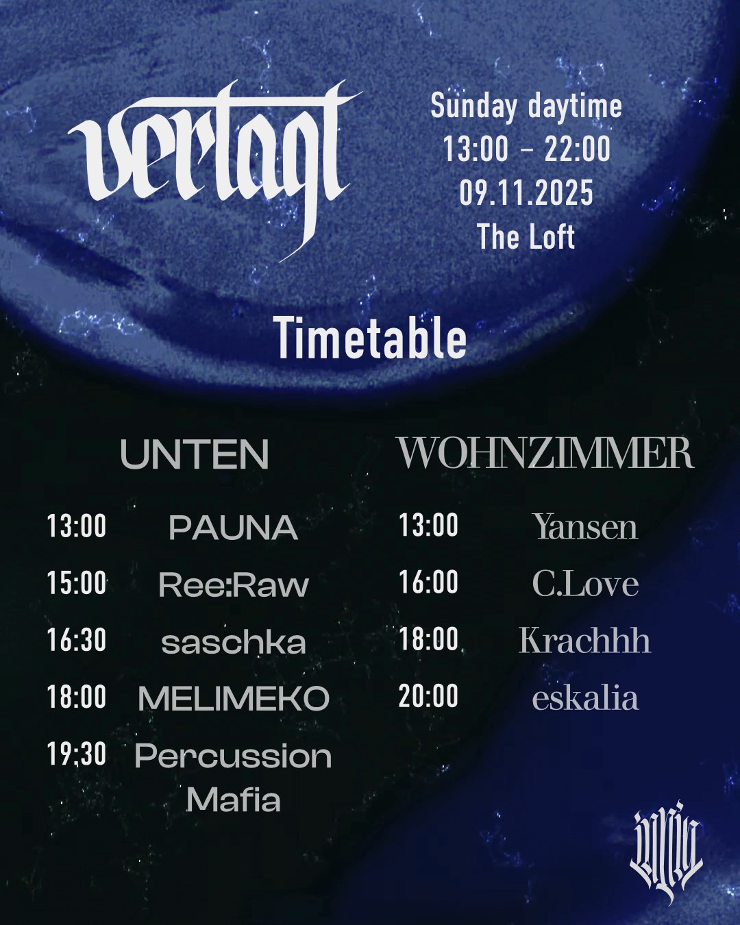 innig vertagt – Sunday daytime am 9. November 2025 @ The Loft.