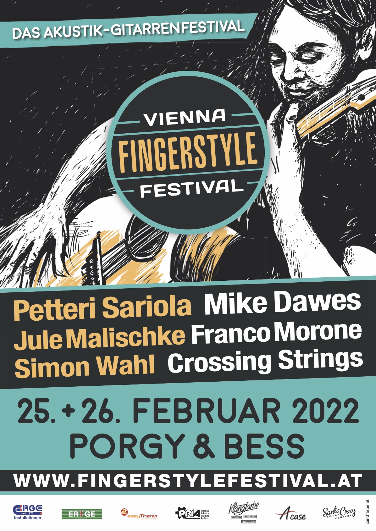 12. Vienna Fingerstyle Festival am 25. February 2022 @ Porgy & Bess. 12. Vienna Fingerstyle Festival am 25. February 2022 @ Porgy & Bess.
