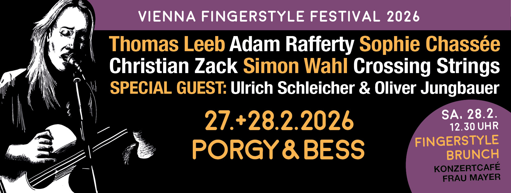 Vienna Fingerstyle Festival 2026 am 27. February 2026 @ Porgy & Bess.