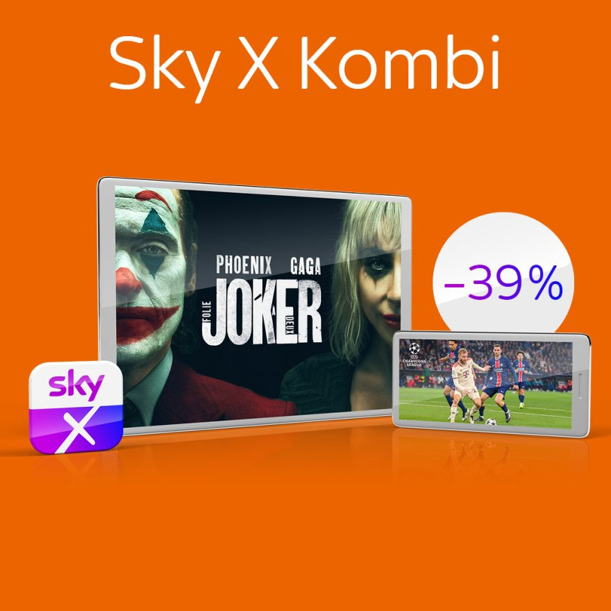 Stream dich glücklich - jetzt bei Sky X bis zu -40 % sparen!