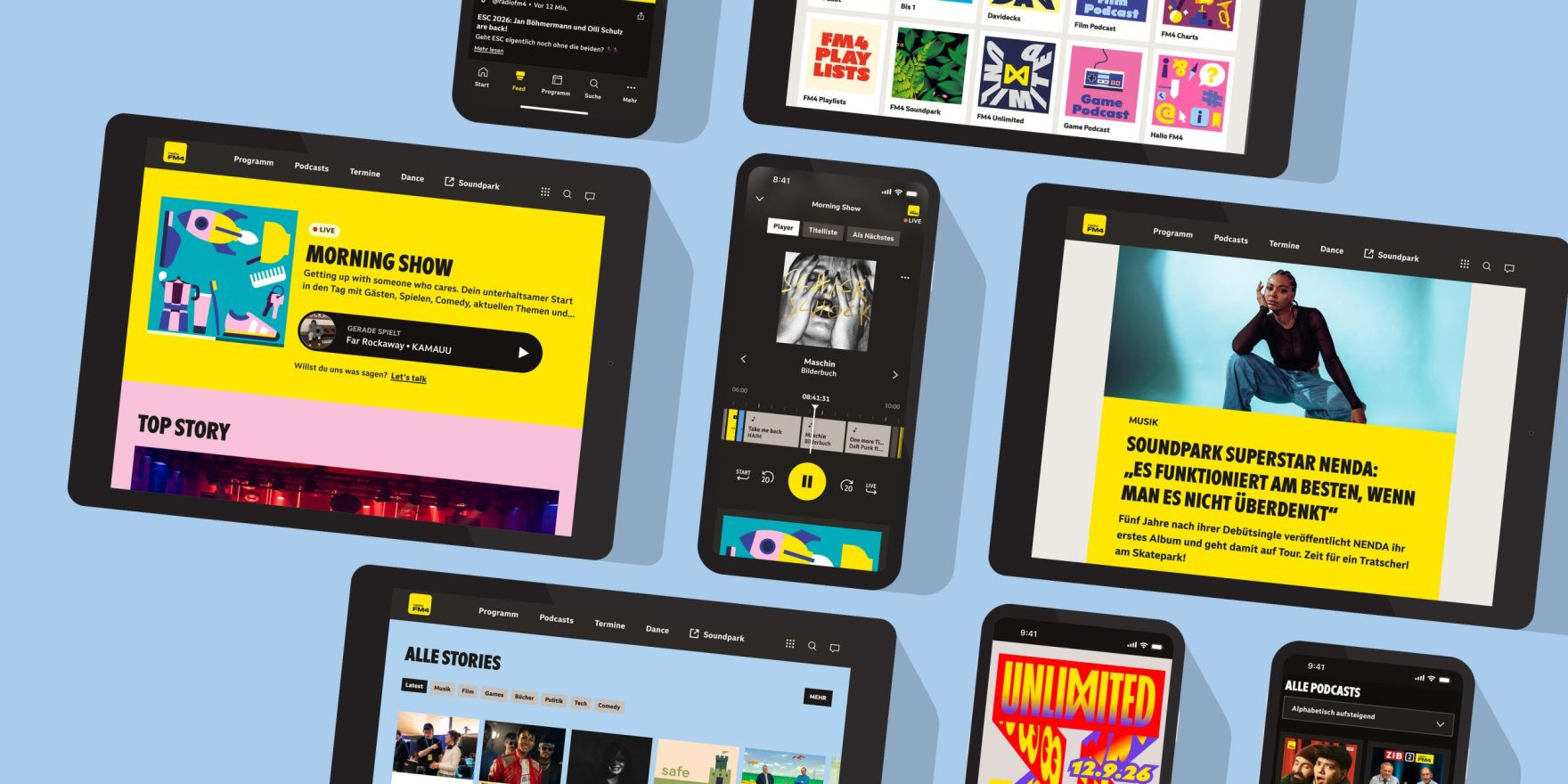 Umfassender Relaunch von fm4.ORF.at und der FM4-App