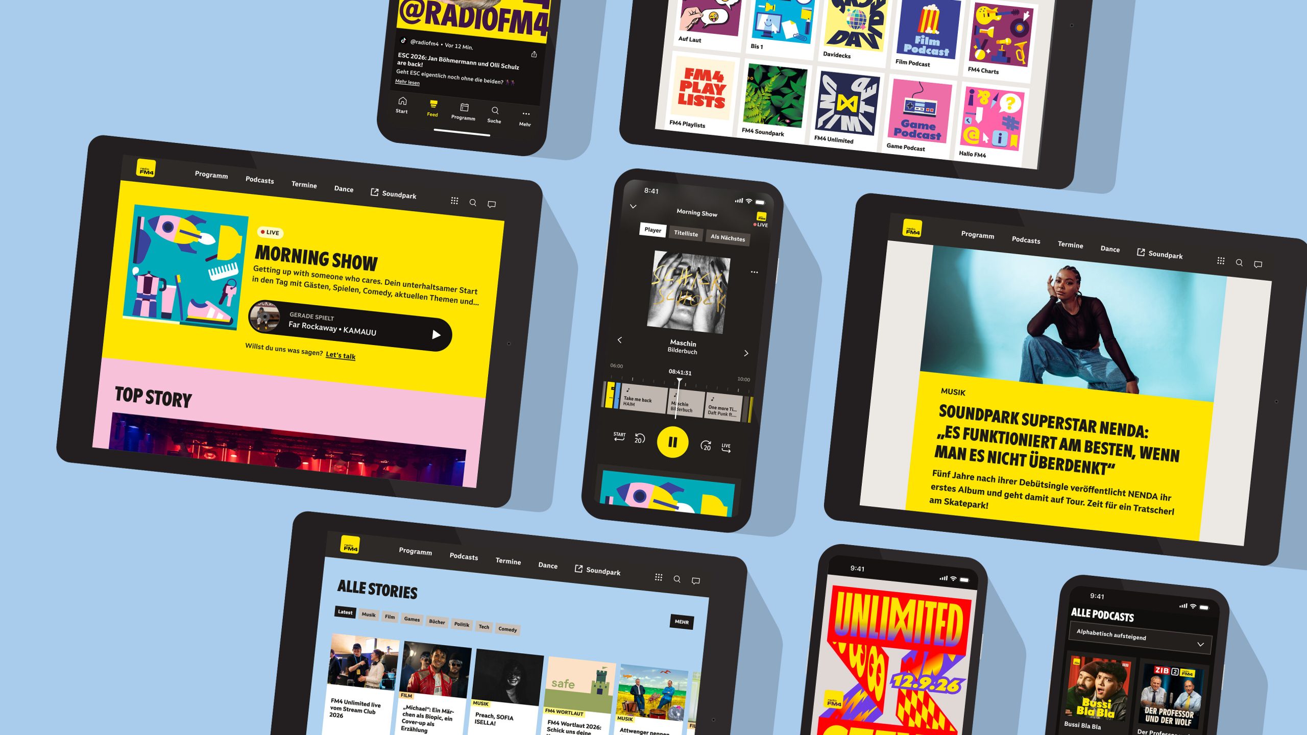 Umfassender Relaunch von fm4.ORF.at und der FM4-App