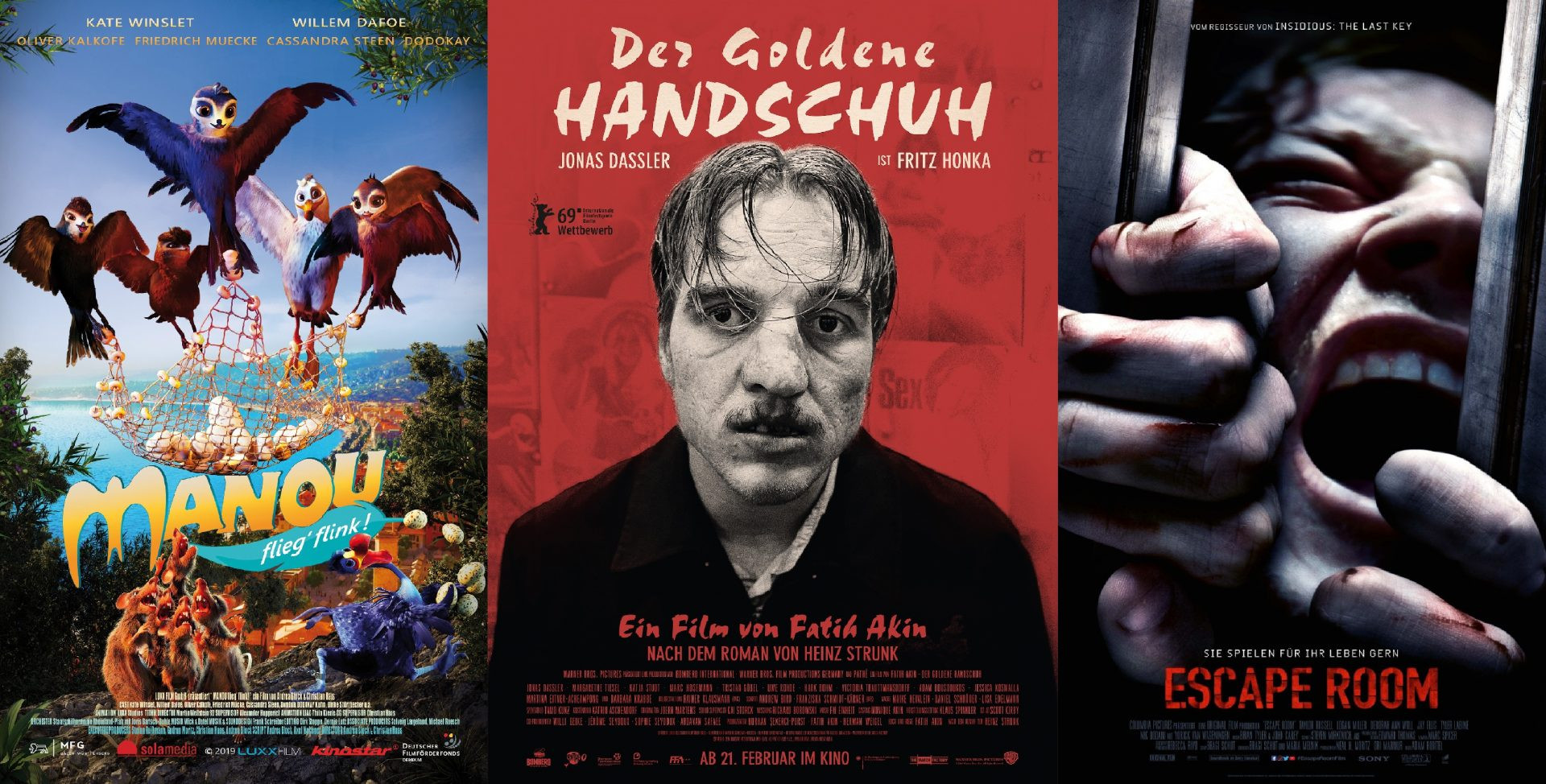 Der goldene Handschuh | Escape Room | Manou, flieg' flink! - alles  Leinwand! - VOLUME Filmreviews  Volume.at