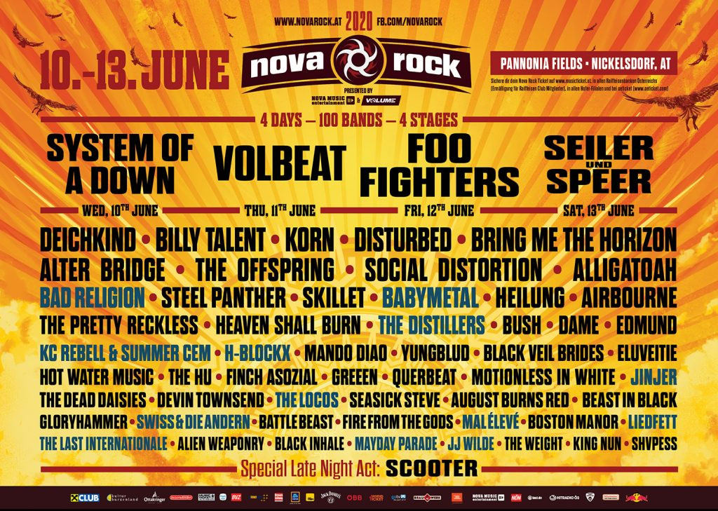 Nova Rock 2019. Nova Rock 2019 lineup. Nova Rock 2021 lineup. Nova Rock 2022 l. Rock 2020