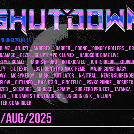 Shutdown Festival 2025 Line-Up Phase #3