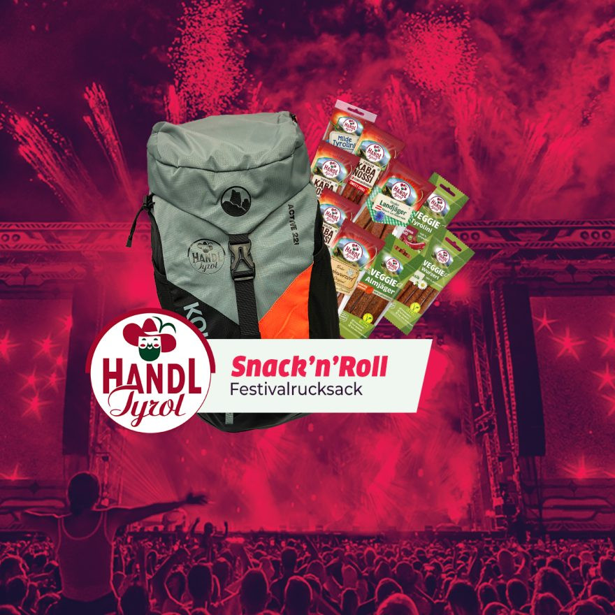Gewinne 4 Snack’n’Roll Festivalpacks von Handl Tyrol FQ25