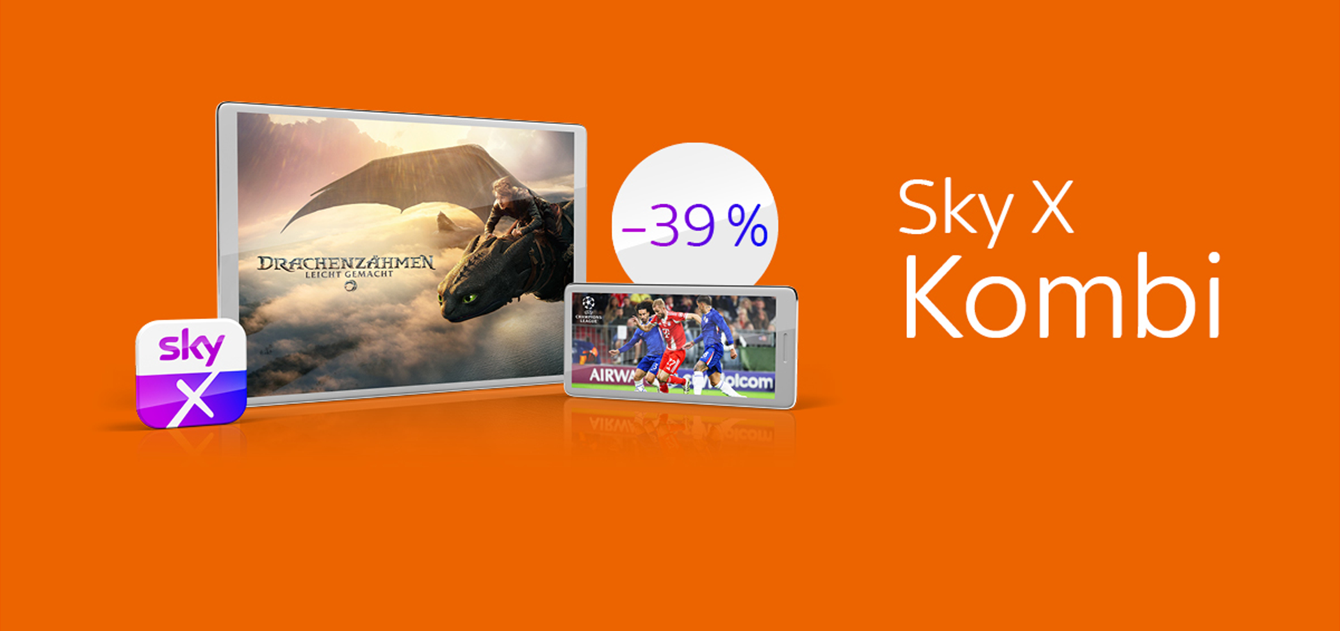 Dein Sky smart & flexibel via App - mit Sky X!