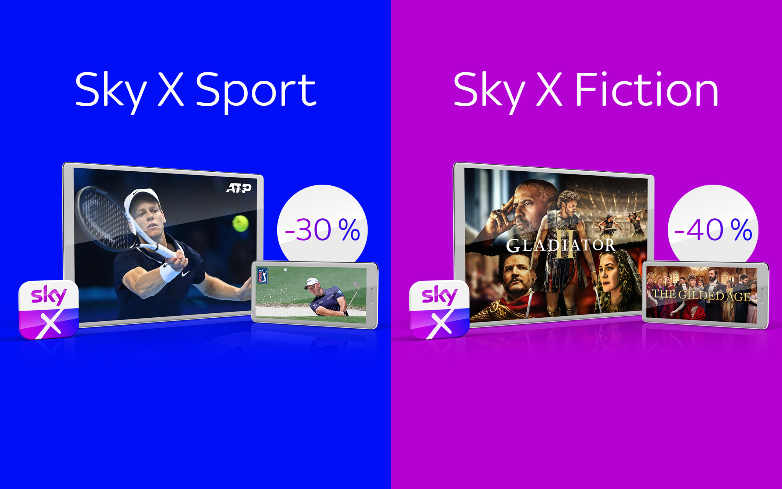 Stream dich glücklich – jetzt mit Sky X! Stream dich glücklich – jetzt mit Sky X!